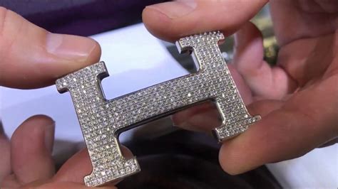 hermes diamond belt buckle